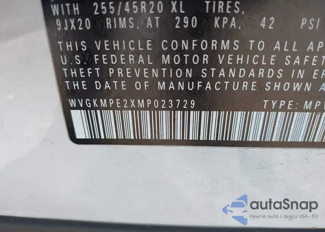 2021 Volkswagen Id.4 Pro S from USA, damaged, VIN WVGKMPE2XMP023729